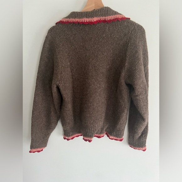 Caron Callahan Freya Sweater with Red Trim - Picture 3 of 3